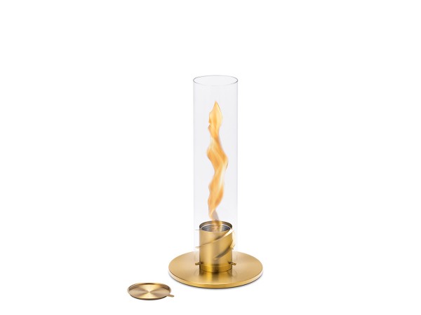 tischfeuer-spin-90cm-gold-mit-flamme